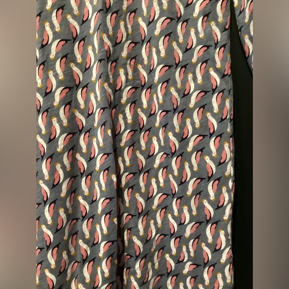 Boden Cotton mini Dress 3/4 sleeve Cockatoo Bird Novelty Print Fun Dress Size 2 - Picture 2 of 8